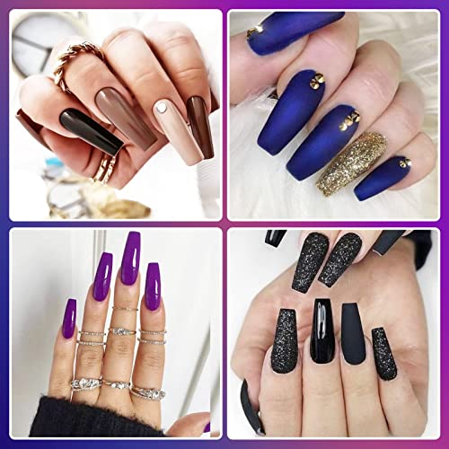 Fake Nails Coffin Nail Tips - Easkep Acrylic Nails Clear Nail Tips False Nails Full Cover Nail Tips Press On Nails Coffin 600Pcs Xl Shape Long Ballerina Traceless Artificial With Box Nail Art 10 Sizes Clear #TOP2