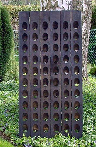 60er Champagner- Rüttelbrett, dunkle Patina, Weinregal, altes Original Cover