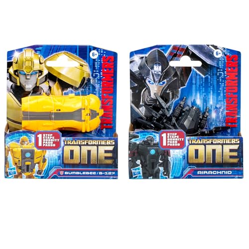 Transformers: One Cog Changer Bumblebee (B-127) & Airachnid, 4-Inch Robot Action Figures, Interactive Toys for Boys & Girls Ages 6 and Up - image 2