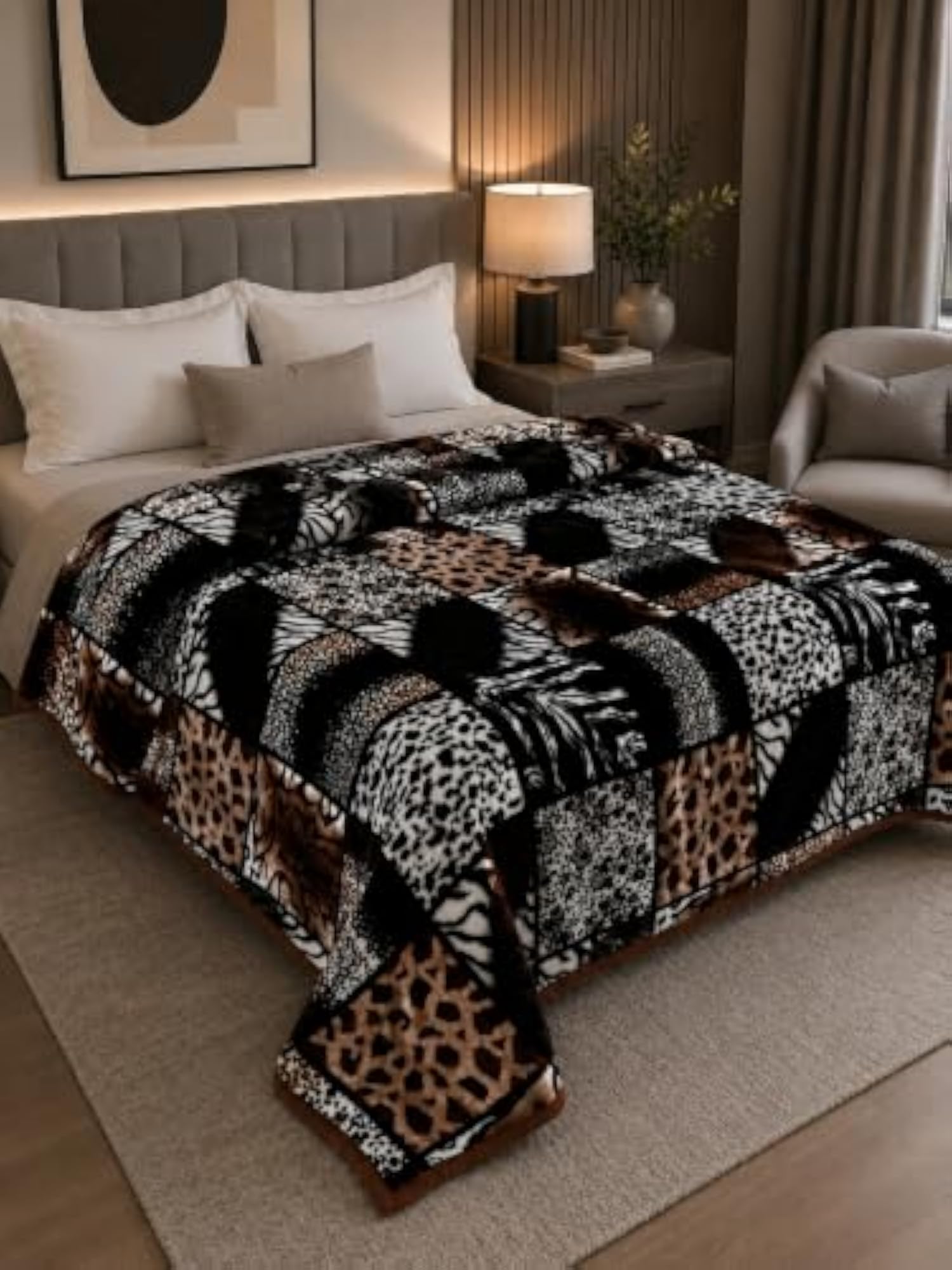 Woolen Blend Warm & Cozy Mink Blanket for Heavy Winters