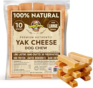 Tibetan Dog Chew 2 lb Yak Cheese Dog Chews, Handmade Treats for Large Dogs, Long-Lasting, Easy to Digest, Grain-Free, Gluten-Free, Supports Dental Health, Ideal for Aggressive Chewers, Bulk