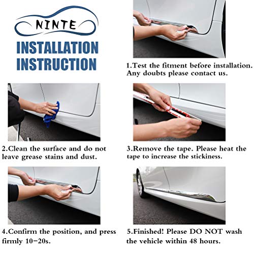 Ninte Door Side Molding Cover For Toyota Camry 2018-2020, Abs Chrome Body Side Moulding Trim Covers #TOP4