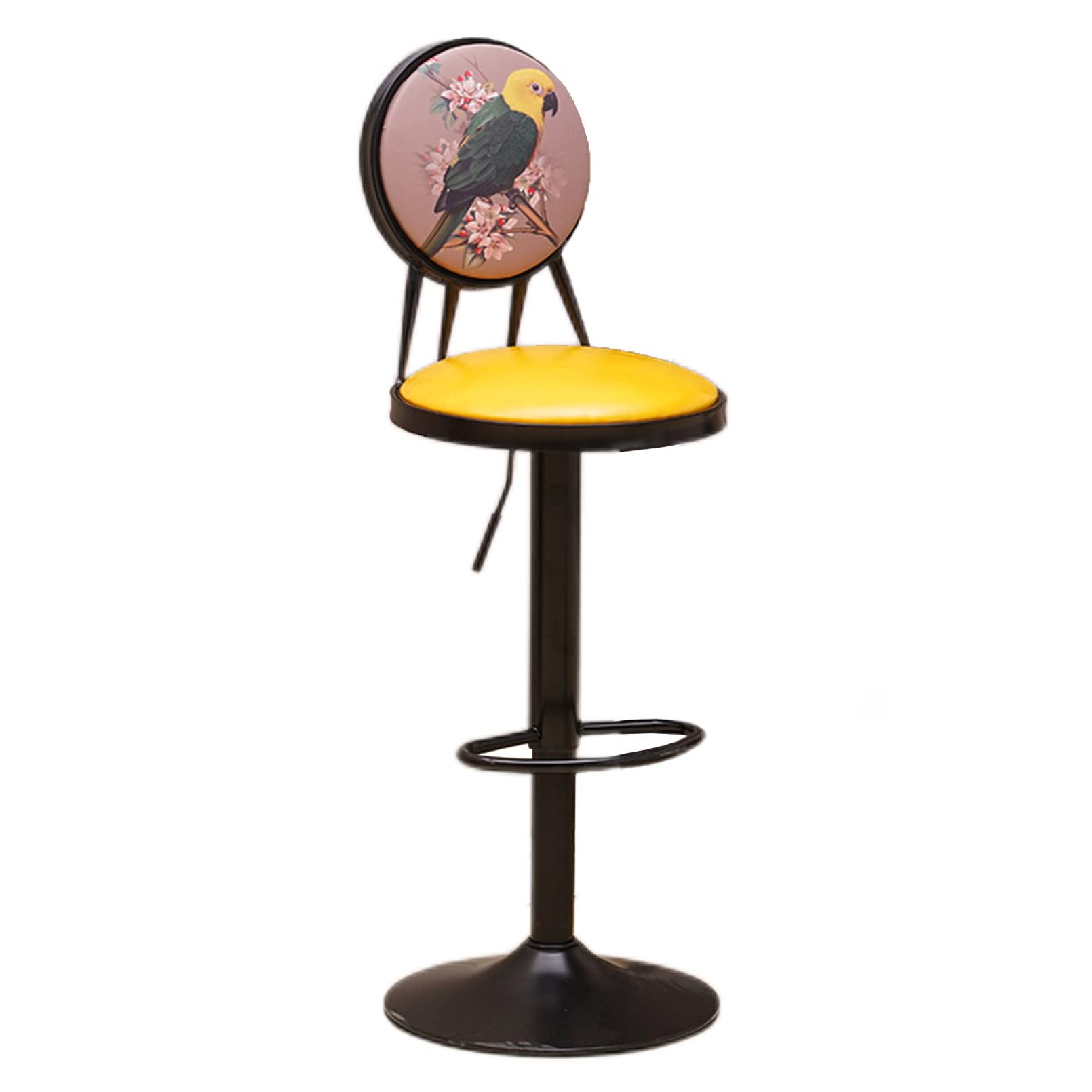 Bar Stool Counter Height Adjustable Bar Chair with Creative Back PU Leather Swivel Barstool Kitchen Breakfast Stool Dining Chair Cafe Stool