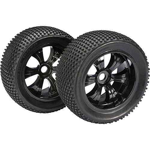 Absima 1:8 Truggy Kompletträder Dirty 6-Speichen Schwarz 2 St.