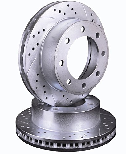 Fits 2003 Chevrolet Silverado 1500 HD [ RWD - W/ 2 Whl Steering ] FRONT PAIR ATL Autosports Performance Brake Rotors ATL55056-49DDS