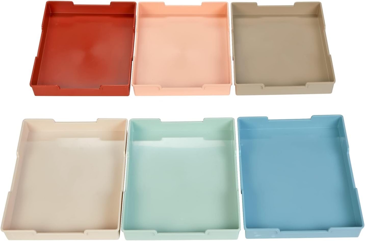 Really Good Stuff Plastic Trays - Boho Set of 6