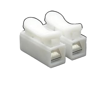 20/50Pcs No Solding Quick 1P 2P Cable Wire Connector No Screw Terminal Block Spring Clamp2Pin,50PCS