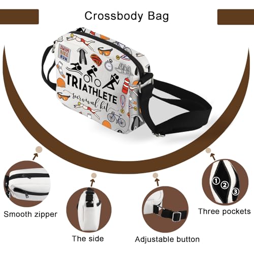 TSOTMO Triathlon Gift Triathlete Survival Kit Gift For Female Male Triathlete Themed Zipper Bag Gift4
