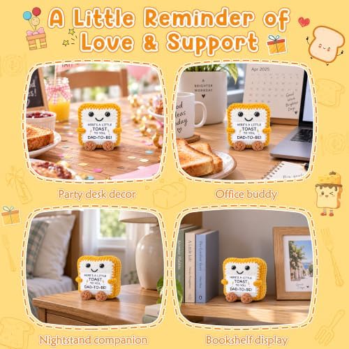 New Dad Gifts First Time, Expecting Dad To Be Gifts, Handmade Crochet Toast — 사진 6