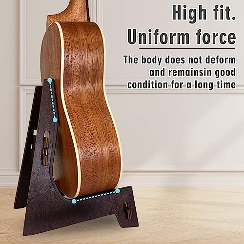 COLOOFO Ukelele Stand, Violin Stand made of wood with Rubber Protection Detachable Portable Musical Instrument Stand for Small Guitar, Violin, Banjo, Ukulele, Violin Gifts for Musical Players