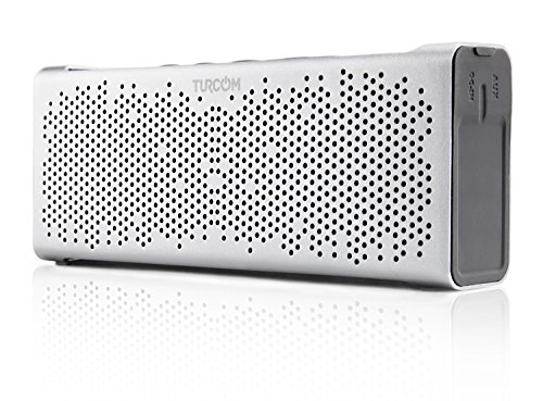 Turcom Bluetooth Speaker Portable Wireless Mobile Mini Speaker, Dual Speakers 10 Watt, Water-Resistant, Enhanced Bass Boost, Built In Mic, Rechargeable Battery, Aluminum Casing #TOP1