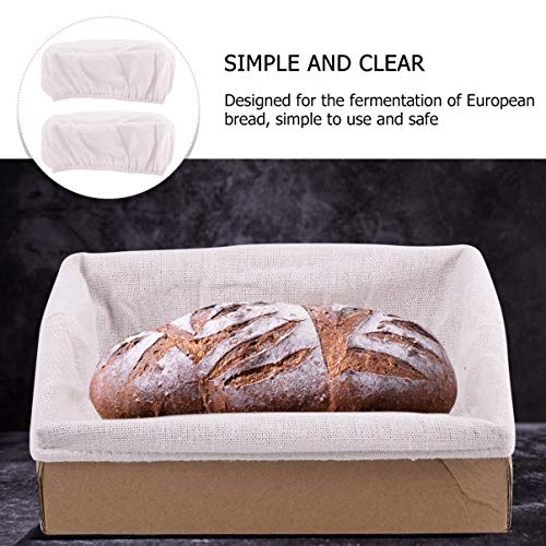 Cabilock 2 peças de forro de cesta de prova de fermentação de toalha de padeira, tapete de fermentaç