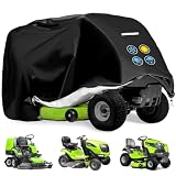 Riding Lawn Mower Cover,Waterproof Heavy Duty 420D Polyester Oxford Lawnmower Cover,Tractor Cover Fits Decks up to 54' Storage Cover,Universal Fit Covers for Garden Tractor 72'L x 54'W x 46'H