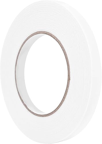 Cinta adhesiva de espuma de doble cara 0.39 pulgadas x 5 metros, cinta adhesiva resistente para montaje, tiras adhesivas fuertes impermeables para