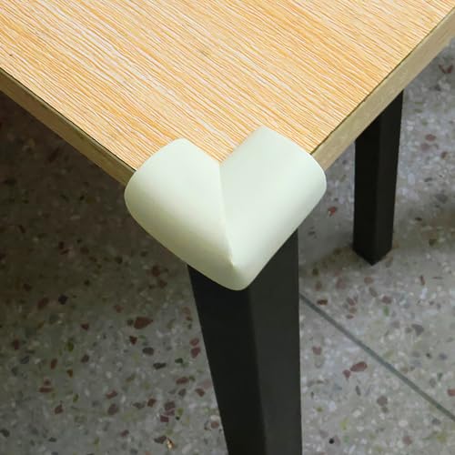 4 Pack Soft Foam Baby Proofing Corner Guards & Edge Protectors, Pre-Taped Table Corner Protector, Children Safety Furniture Desk Bumper, Cushion for Sharp Corners, L Type,White - Image 5