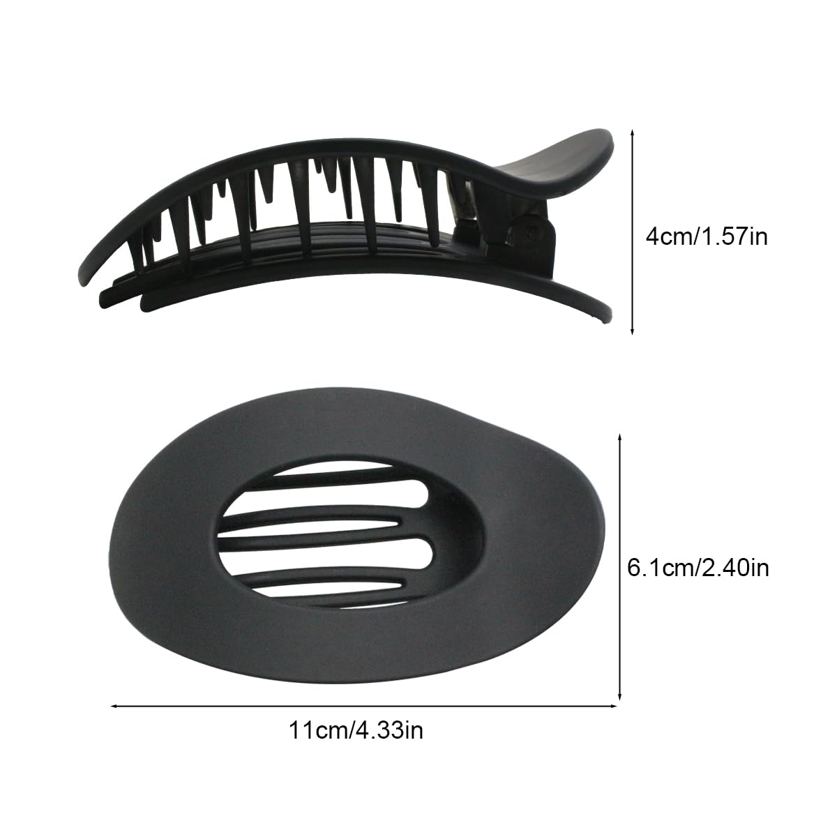 Flat Hair Clips for Women - 4 Pack Matte Lay Flat Claw Clips, Non-Slip Strong Hold Duckbill Clips for Thick/Thin Hair, Neutral Color Hair Accessories for Daily Styling - Image 3