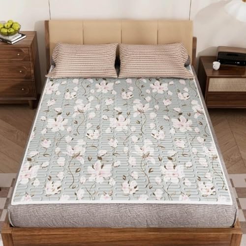 Odot Empapadores Reutilizables Cama Adultos,Empapadores Acolchado Absorbentes Lavables Protector de Cama Impermeable para Silla de Ruedas, Incontinencia, Personas Mayores (Flor D,80x120cm)