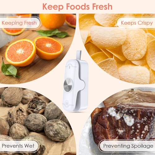 OEOP Bag Sealer, 2 in 1 Mini Bag Sealer Heat Seal and Cutter, Portable Chip Bag Sealer Heat Sealer Bag Resealer for Snacks Candies Plastic Bag Food Storage (Batteries Included) by OEOP - Image 7