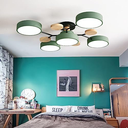 Liudefa LED Dimmable Modern Ceiling Light Fixture, 30 Inch 5-Light