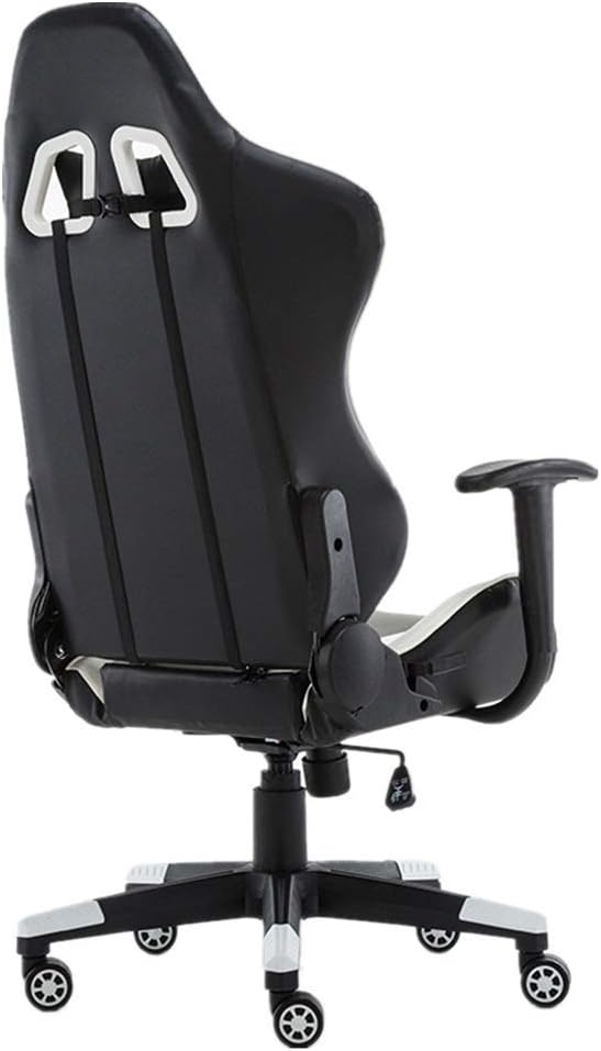 Adult Racing Style Modern Ergonomic Gaming Chair, Black Faux Leather, 70X70X125CM