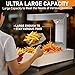 ROVSUN French Fry Warmer, 750W Commercial Food Heat Lamp, Electric Standing Warming Fry Dump Station, Stainless Steel Countertop Fries Warmer for Chips Churros Buffet Restaurant