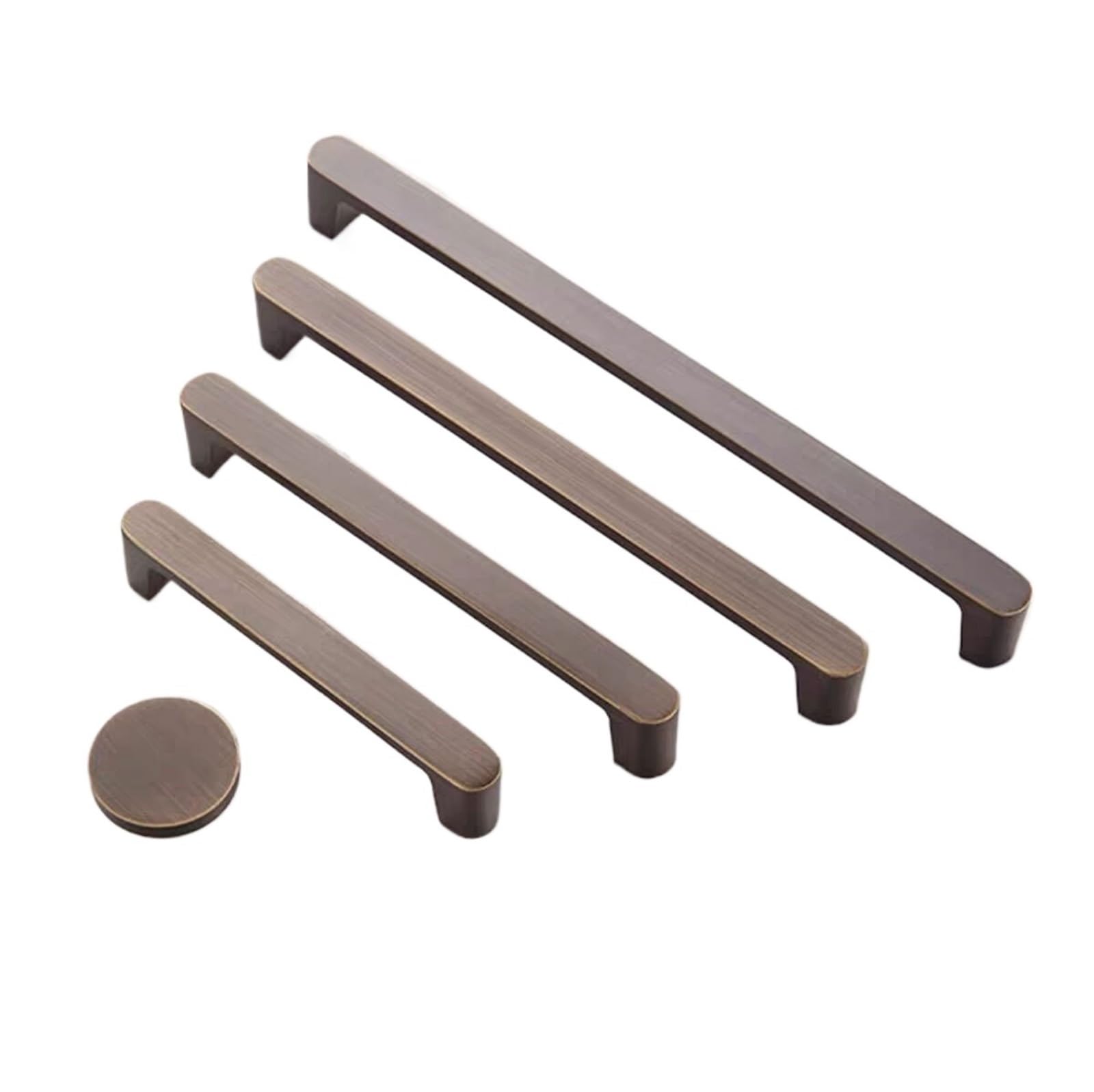 Ryqzhhy Ancient Coffee Cabinet Handle Gold Black Round Cabinet Handles Cupboard Door Knobs Wardrobe Pulls Furniture Hardware(,160Mm Hole Centers)