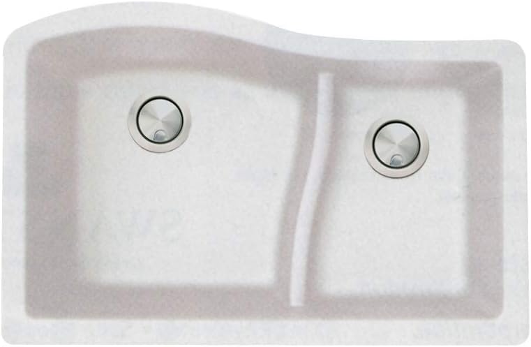 Transolid AUDA3221-01-1 Aversa SilQ Granite 32-in. Undermount Kitchen Sink in White