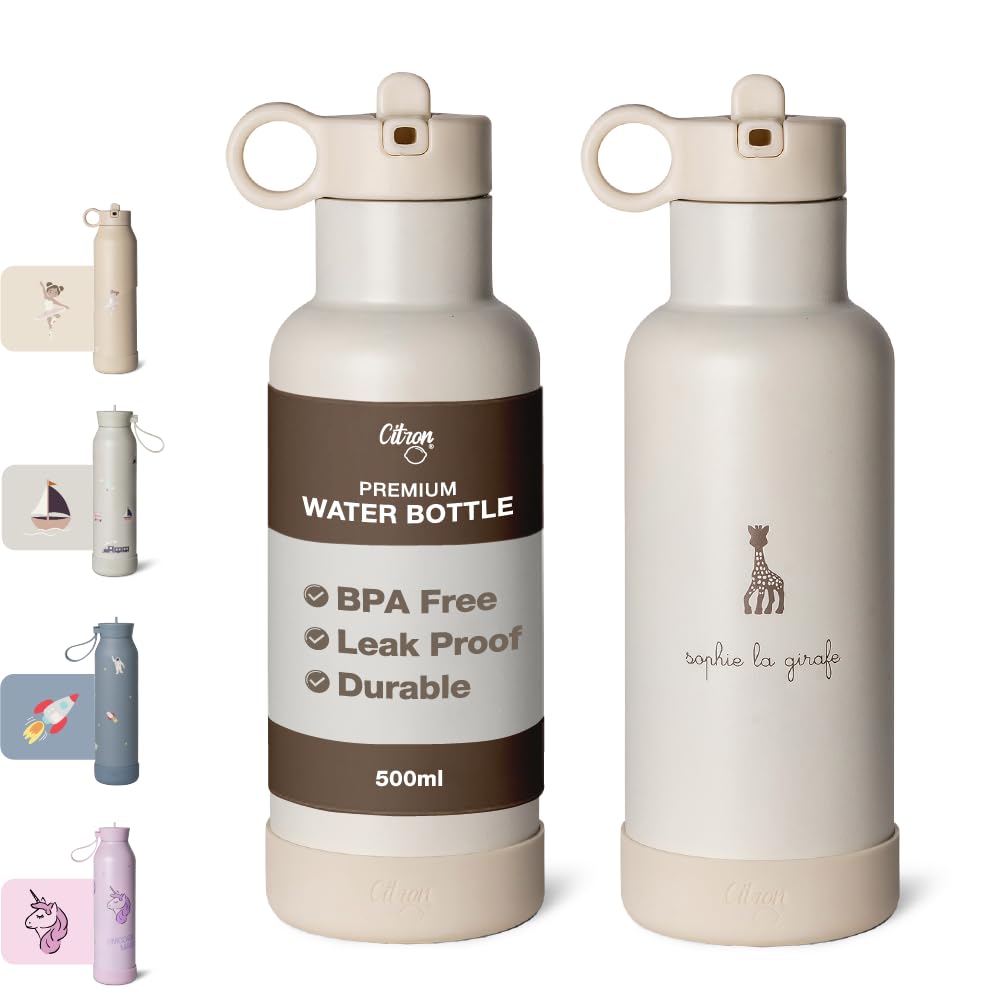 Vacuum Insulated Stainless Steel Water Bottle 500ml- Sophie La Girafe