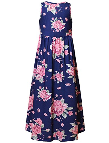 Jxstar Big Girls Maxi Dresses Ankle Length Floral Printed Dressy Long Dress Size 8 9 #TOP1