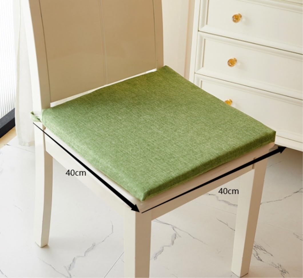 Cuscino per Sedia, Cuscini Sedia Cuscini per Sedie Quadrati per Sedili Lavabili Antiscivolo in Tinta Unita per da Pranzo Ispessiti Tatami Antiscivolo(C,40x40cm(16x16inch))