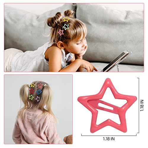 30 Pcs Star Shaped Metal Hair Clips Barrettes For Girls Non-Silp Kids Mixed Color Cute Hair Accessories (Star30Pcs) #TOP1