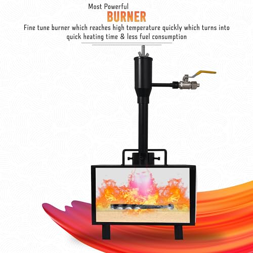 SIMOND STORE - Single Burner Portable Metal Propane Forge - Blacksmith Forge - 2600F Rated, Ideal for Knife Making & Heat Treatment