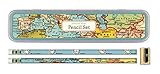 Cavallini Papers & Co. PS/VINMAP Vintage Maps Pencil Set