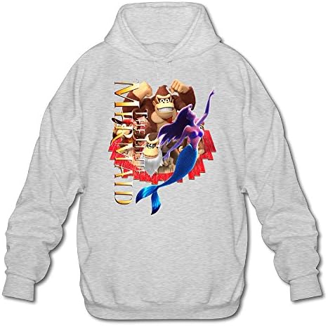 LLpp Donkey Kong Country Tropical Freeze Men's Cotton Hooded Sweatshirt Ash