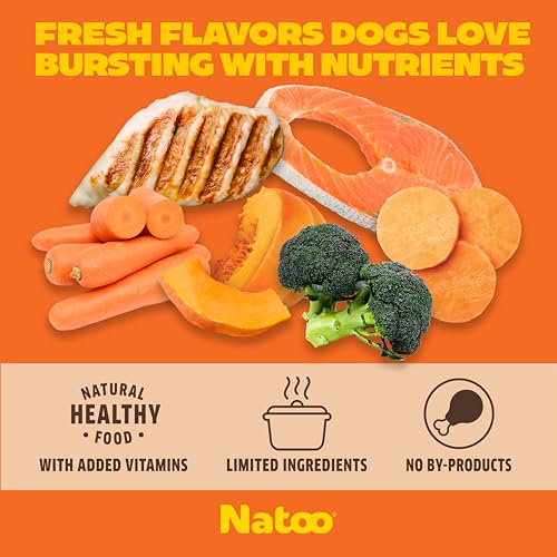Image of NATOO Dog Food Topper Variety Pack, 4 Flavors, 3oz Pouches, 12 Pack | For Picky Eaters, Protein Boost Mix-Ins, Wet Meal Toppers, Limited Ingredient, For Dogs and Puppies
