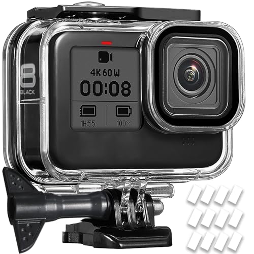 OKFUN 60M/196FT Waterproof Diving Housing Case for Go Pro Hero 8 Black Protective Underwater Dive Housing Case Shell with Bracket Accessories for Go Pro Hero8 Action Camera