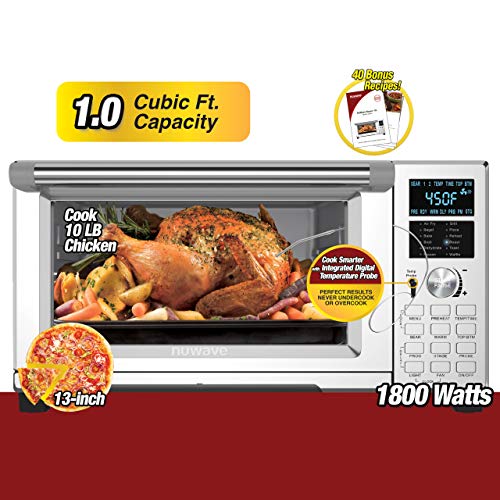 NuWave Bravo XL Smart 1800watt Convection Oven with Integrated Digital Temperature Probe