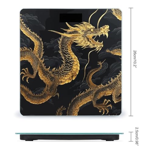 Báscula digital para baño con pantalla LCD y cinta métrica miniatura 2