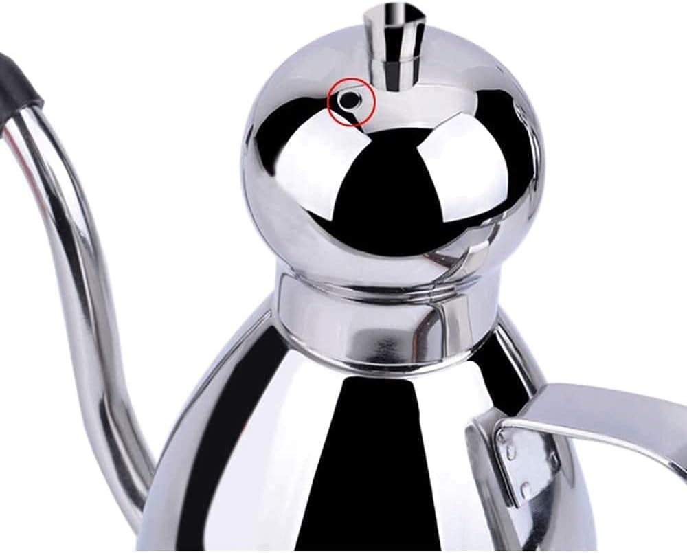 Oil Can Olive Oil Vinegar Bottle Dispenser Oil Dispenser Bottle Stainless Steel with Handle Olive Oil Pourer Stopper Pot Soy Sauce Vinegar Cruet Drizzler Non Dr