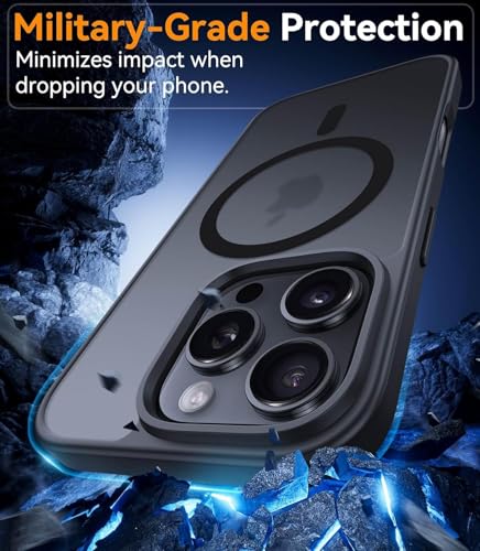 Image of EGOTUDE Frosted Case for iPhone (iPhone 15 Pro) Black