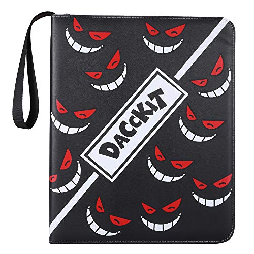 D DACCKIT 720 Pockets Binder for Pokemon Trading Cards, Card Holder Collectors Album with 40 Premium 9-Pocket Pages - Black & Smiley