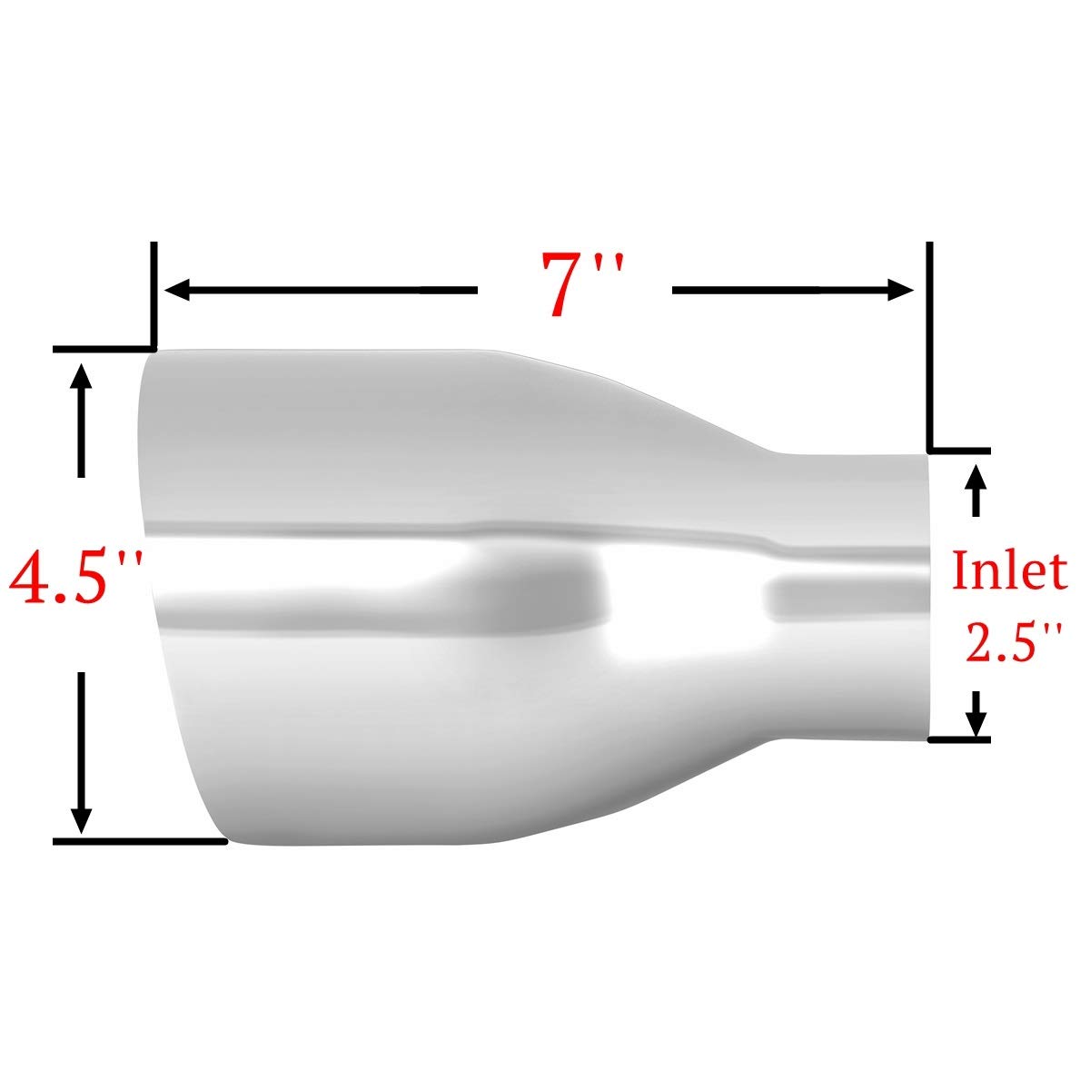 3 In Exhaust Tip 2.5" ID To 3.5" OD Exhaust Pipe Tip Reducer Adapter Connector Stainless 3 Inch Exhaust Coupler - Foto 11