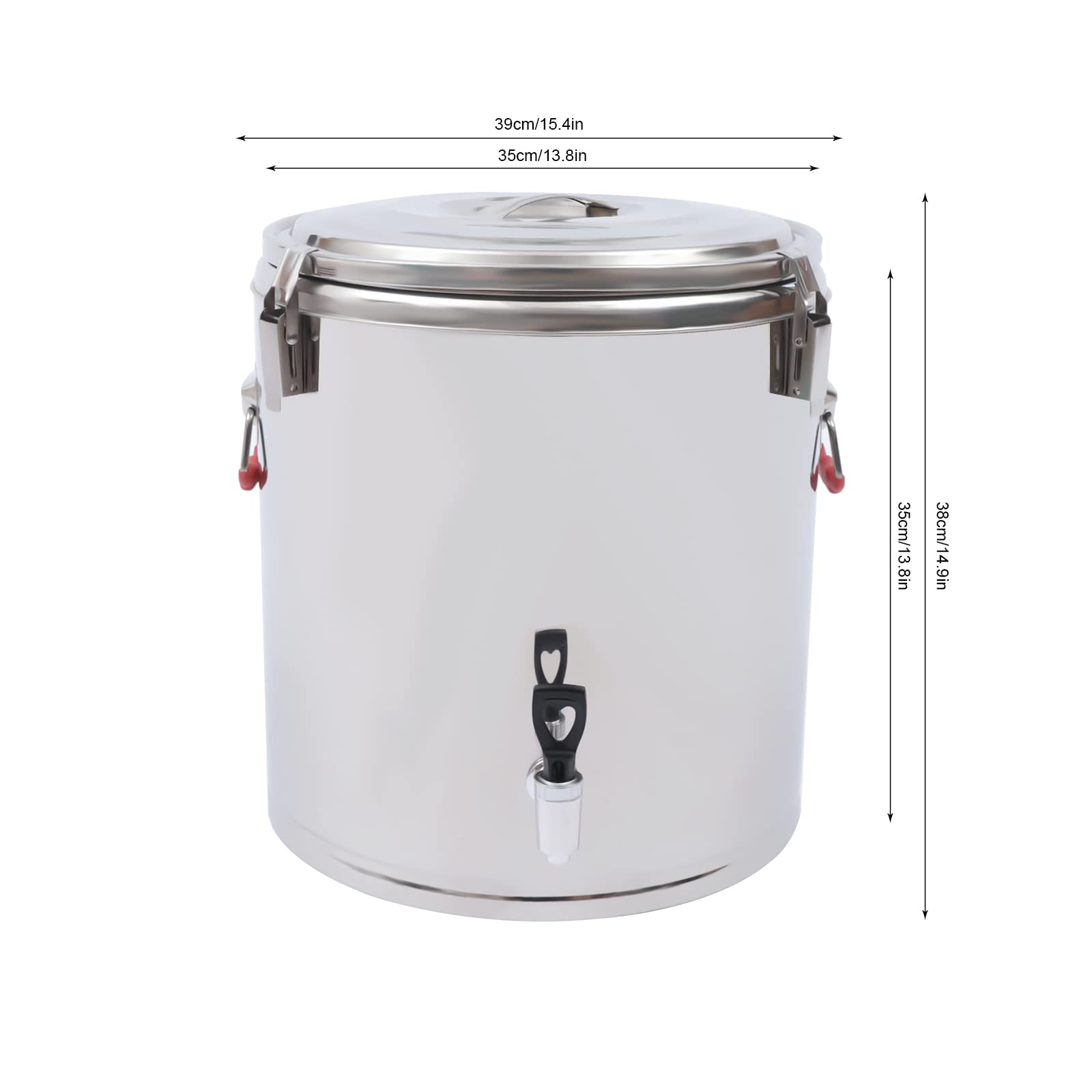 Contenitore termico in acciaio inox, 40 l, con coperchio per alimenti, Thermobox Gastro, contenitore per alimenti Thermoport