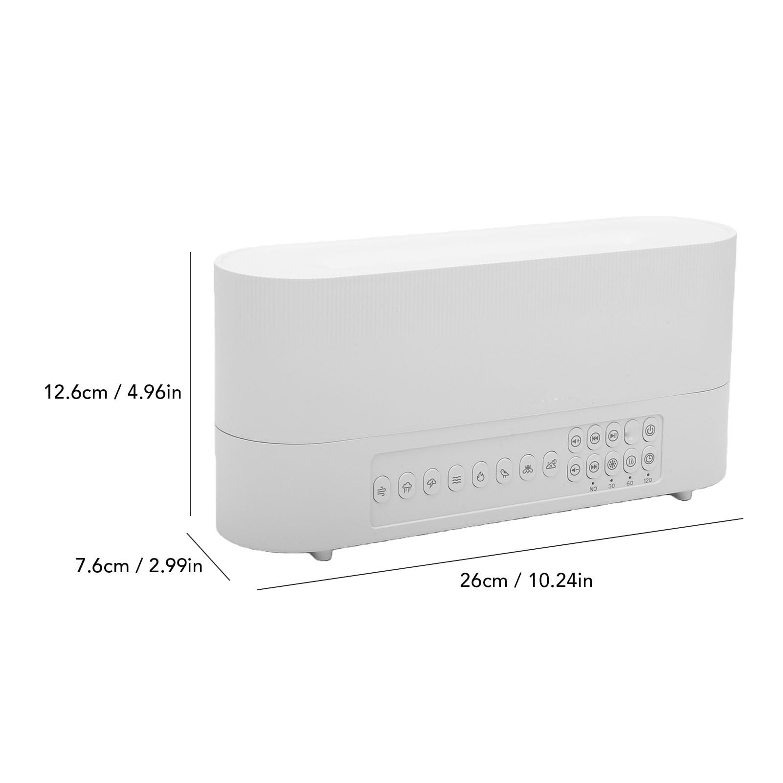 Luocute Macchina per Rumore Bianco da 260 Ml, Diffusore per Aromaterapia a | Umidificatore a nebbia fredda con altoparlante BT, timer di spegnimento automatico, per dormire in ufficio in camera da letto