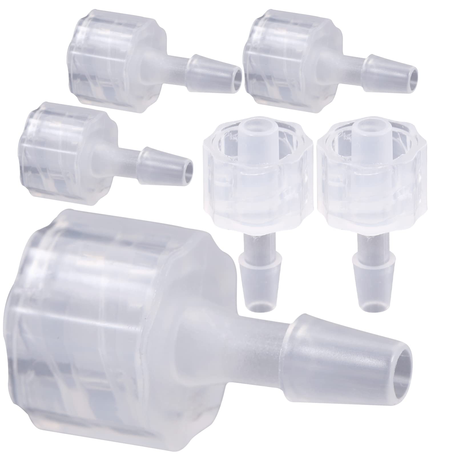 Mobestech 8pcs Hose Connector Hose Fittings Luer Coupling Male with Lock Ring Hose Coupling Adapter Luer Hose Adapter Hose Barb Adapter Luer Lock Coupling Luer Hose Coupling Pp Transparent