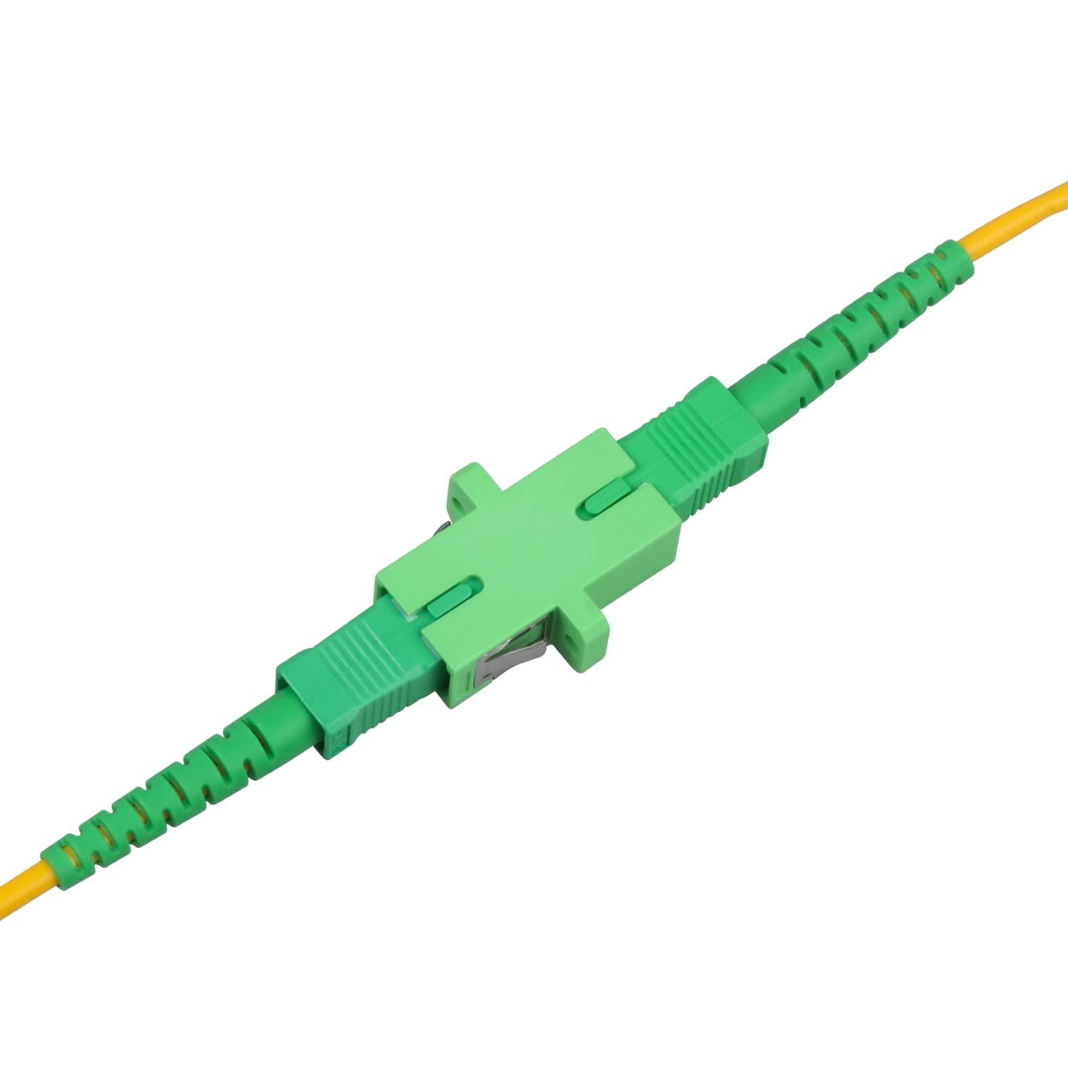 Lot de 100 coupleurs de fibre optique SC monomode vert SC femelle vers SC femelle APC Simplex Coupleur optique à fibre monomode adaptateur réseau Internet avec panneau de montage