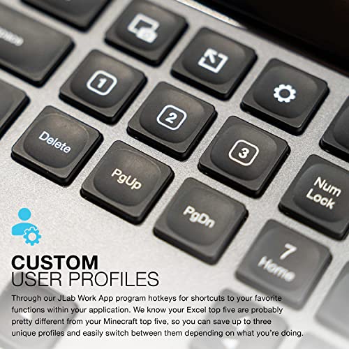 Jlab Epic Wireless Keyboard | Black | 108 Keys | Connect Via Bluetooth Or Usb Wireless Dongle | Multi-Device Toggle | Soft Touch Keys | Smart Media Knob | Custom User Profiles | Rechargeable (1 Pack) #TOP3