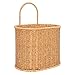 MAGICLULU Boho Decor Wall Baskets Planter Basket Wall Mounted Planter Wall Flower Basket Water Hyacinth Basket Wicker Rattan Flower Basket Boho Baskets Hanging Woven Basket Plastic re-usable