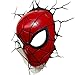 3DLightFX 816733002224 Marvel Spiderman Mask 3D Deco Light,Plastic, Red