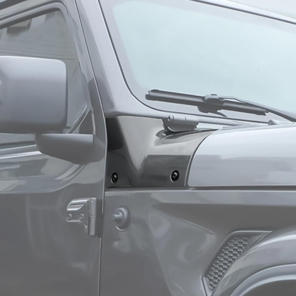Cowl Body Armor Outer Cover Engine Hood A-Pillar Corner Cowling Covers Guards for Jeep Wrangler JL Gladiator JT 2018-2025 Exterior Accessories (Right Size)